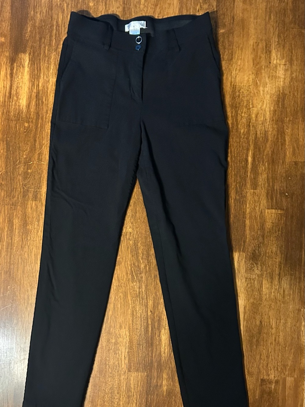 89th & Madison Black Straight-Leg Dress Pants